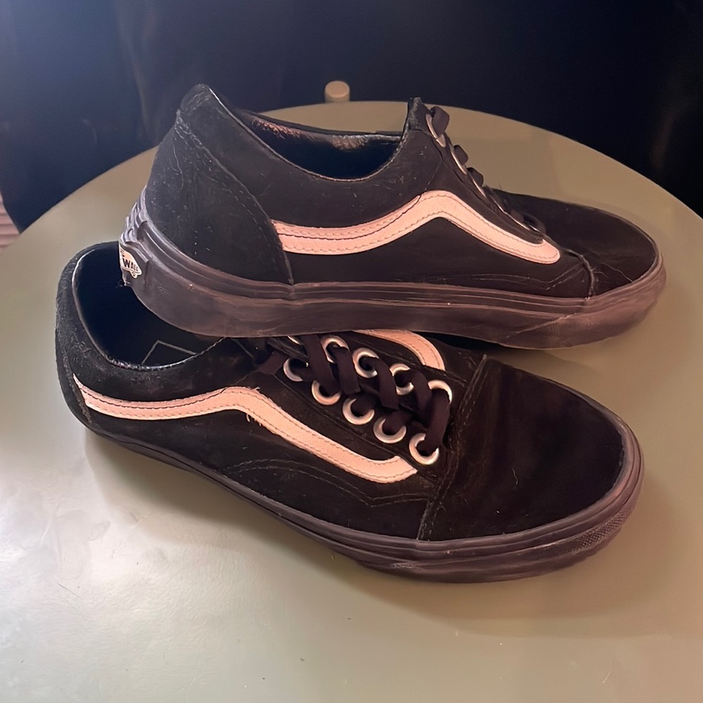 Vans black suede old skools